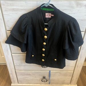 Black Jacket with Gold Buttons by Juicy Couture